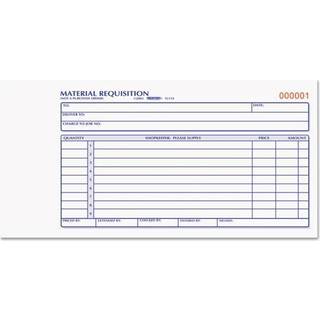 Rediform Material Requisition Book Carbonless 2 del 4,25 x 8,5 tommer 50 formularer (1L114)