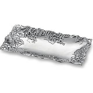 Arthur Court Metal Bread Serveringsbakke Druem?nster Sand st?bt i aluminium med h?ndv?rkskvalitet h?nd poleret design pladsfri 6 tommer x 12 tomm