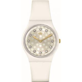 Swatch Sparkle Shine White Dial White Strap Unisex Watch SO31W109