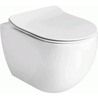 Lavabo Glomp rimless væghængt mini (kompakt) toilet - Blank hvid