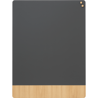 Naga magnetisk glastavle 90x120cm mat glas grå med egefiner