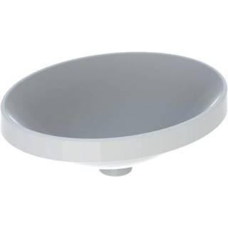 Geberit VariForm håndvask til indbygning oval: B=55cm, T=40cm, Hanehul=Uden, Overløb=Uden, Hvid / KeraTect