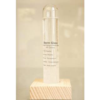 Kikkerland - Storm Glass Tube With Beechwood Base (ST71)