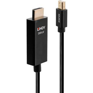 Lindy Mini Displayport til HDMI 4K HDR adapter kabel | 2 meter | PRIS-MATCH