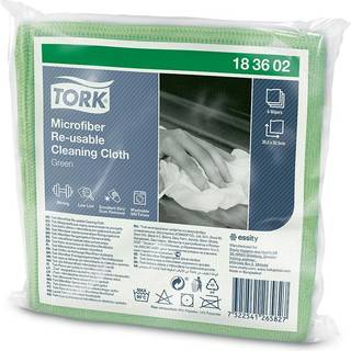 8 x Tork 183602 Premium mikrofiberklud grøn