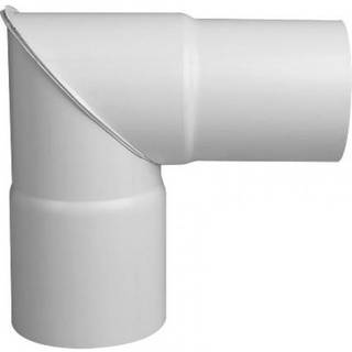 Plastmo knærør, PVC, hvid, 90° - Ø110 mm