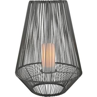 Mineros LED-solcellebordlampe, grå, højde 51 cm
