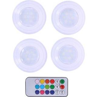 Grundig trådløs LED spot inkl fjernbetjening, 4 stk
