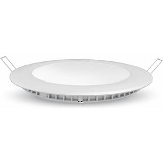 12W LED indbygningspanel, 3000K - Rund