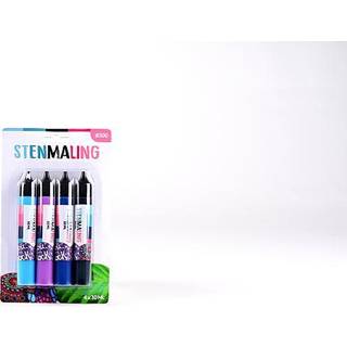 Stenmaling 30ml blå/lilla 4-pak (På lager i butik)