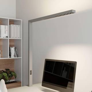 Arcchio LED-klemmelampe Jolinda, sølv, metal, dæmpbar
