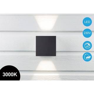 Quadra Pro LED Væglampe Sort IP65 - Lagersalg så længe lager haves