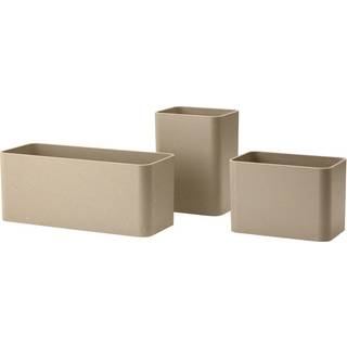 String Organizers Sæt Med 3 Opbevaringskasser - Kontor & Arbejdspladsen Genanvendelig Bioplast Beige - ORGMIX-14-3