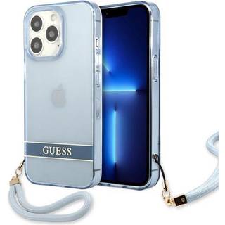 Guess iPhone 13 Pro / 13 blå hardcase Translucent Stap