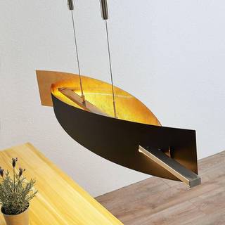 Lucande LED-hængelampe Marija, 101 cm, sort, dæmpbar
