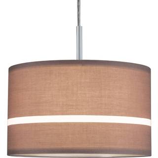 Paulmann lampeskærm Tessa, brun, stribet, 26 cm, tekstil