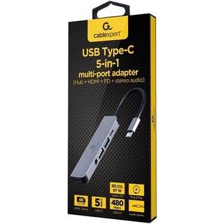 Cablexpert USB-C Dockingstation 5-i-1 med 2xUSB, HDMI, PD, 3.5mm