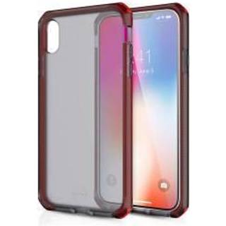 ITSKINS Cover til iPhone Xs Max Gennemsigtigt Frost Grå/Rød