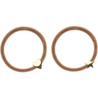 Dark 2 pk Velvet Hair Tie Sand - pcs 1
