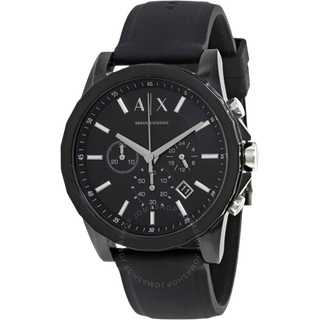 Armani Exchange AX1326 Chronograph Black Silicon Strap Watch - W6540