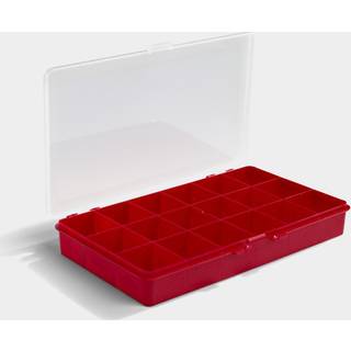 Småopbevaring Nordiska Plast, rød, 275 x 155 x 40 mm, 18 rum