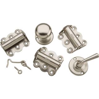 Nationale/spektrumm?rker HHI N100-013-serien Satin Nickel Screen Door Kit med skruer