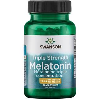 Swanson – Melatonin, Triple Styrke, 10 mg, 60 Kapsler