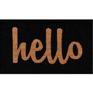 Calloway Mills script Hej Doormat (sort/naturlig 24 """" x 48 """")