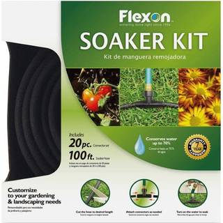 Flexon ws100kitcn 20-delt soaker slange kit 100 ft sort