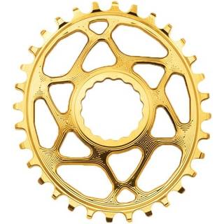 AbsoluteBlack Oval 32T klinge til direkte montering (Raceface) Guld 6 mm offset