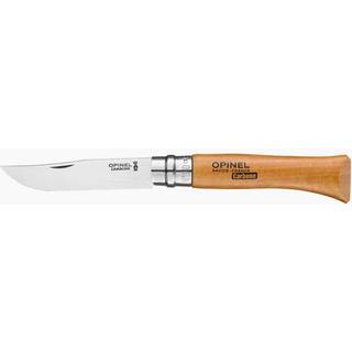 Foldekniv af kulstofstål, træskaft - Opinel - 10 cm