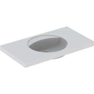 Geberit Preciosa håndvask med fralægningsplads: B=100cm, T=55cm, Hanehul=Uden, Overløb=Uden, Hvid / KeraTect