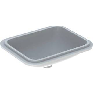 Geberit VariForm håndvask til underlimning rektangulær: B1=50cm, T=49cm, Hanehul=Uden, Overløb=Uden, Hvid / KeraTect