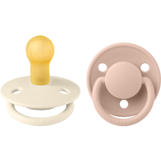 BIBS 2 pk. De Lux str. 2 - ivory/blush