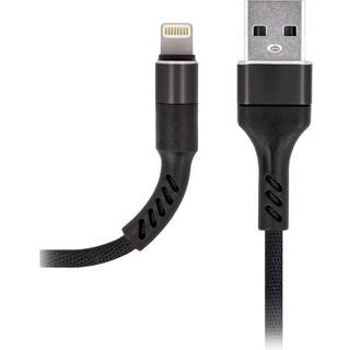 Ladekabel til iPhone - 1 meter, 2A - Sort