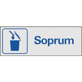 Skilt Affaldsrum, 225x80 mm