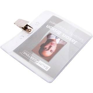 Baumgartens 67850 Vinyl Badge Holder Clip Horisontal 2-1/2-tommer x3-1/2-tommer 50/pk cl