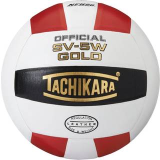 Tachikara SV5W Gold Premium Leather Volleyball (r?d hvid og sort)