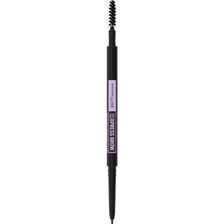 Maybelline Express Brow Ultra Slim Eyebrow Makeup Brow Pencil med pr?cisionsspids og spoolie til definerede ?jenbryn sort brun 1 t?lling