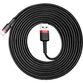 Baseus Cafule Nylon USB - Lightning Kabel 3m Sort/Rød