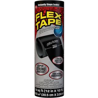 Flex tape 12 i x 10 ft 2 -pack sort original tyk fleksibel gummieret vandt?t tape - t?tning og patch l?kager arbejder under vand indend?rs udend?
