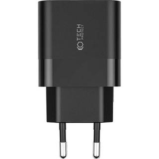 Tech-Protect 30W Vægoplader m. 1 x USB-C & 1 x USB-A - Sort