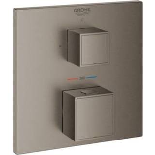 Grohe Grohtherm Cube termostatbatteri 158x158mm t/br børstet hard graphite