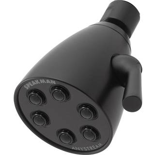 Speakman S-2252-MB Signatur Brassikon Anystream H?jtryksjusterbart bruserhoved Matte Sort 3 Indstillinger