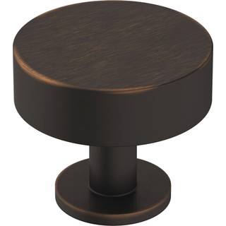 Amerock | Kabinetsknap | Olie gnidet bronze | 1-1/4 tommer (32 mm) diameter | Radius | 1 pakke | Skuffeknap | Skabshardware