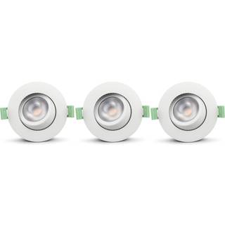Llitt Ellen Infälld downlight Dim-to-Warm 520lm IP65 3-pack Vit
