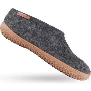 Uldhjemmesko (100% ren uld) - Model Koks m/sål i skind - Dansk Design fra SHUS - 40