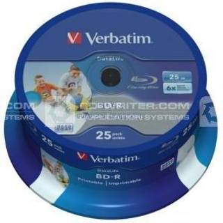 Verbatim 1x25 Verbatim BD-R Blu-Ray 25GB 6x Speed DL Wide Printable CB