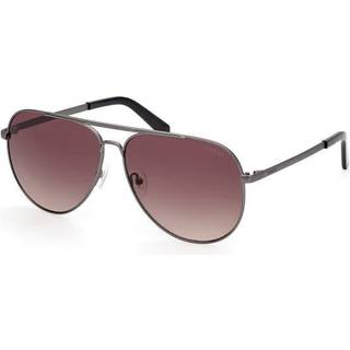 Guess Mand GU00059 09F Solbriller Aluminium Antracit Brun Pilot Normal Skygge