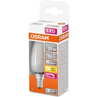 LEDVANCE Superstar LED Classic Kerte 2,8W=25W mat E14 Dæmpbar